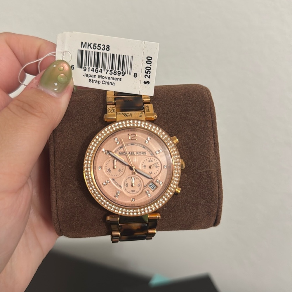 Michael Kors Parker Tortoise Acetate Watch MK 5538